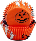 Chef Craft Paper Patterned Cupcake Liners, 50 count, Orange/Black/White by ChefCraft