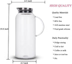 68 Ounces Glass Pitcher with Lid, Hot/Cold Water jug - Image 6