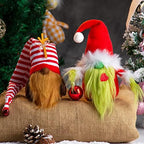 BWFY Christmas Gnomes Decorations 2-Pack Handmade Swedish Tomte Plush Gnomes Scandinavian Santa Elf Christmas Table Tiered Tray Ornament Christmas Decor Gifts by BWFY