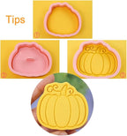 8-Pcs Thanksgiving Cookie Cutters Set 3D Pumpkin, Maple leaf, Squirrel Cookie - Image 3