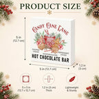 Candy Cane Lane Hot Chocolate Bar Sign, Christmas Kitchen Wood Box Decor - Image 3