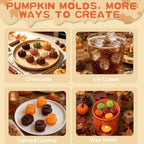HKNMTT 2Pcs Pumpkin Silicone Molds 24-Cavity Halloween Fall Chocolate Molds - Image 2