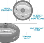 Microwave Cover for Food, Silicone and Glass Splatter Guard Lid for - Image 3