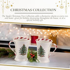 Spode Pimpernel Christmas Tree Peppermint Mugs & Coasters Set - Set of 4 - Image 5