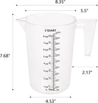 Food-Grade Plastic Measuring Pitcher – 64 Ounce & 8 Cups Measuring Cups - Image 2