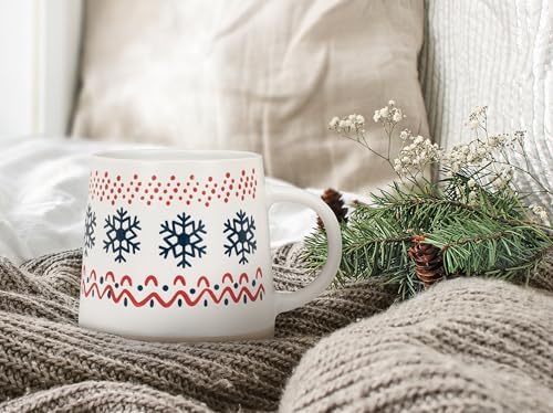 Abbott Collection Wide Base Mug with Nordic Pattern - Image 2