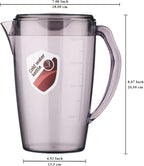 HOMQUEN Plastic Pitcher, 60 Oz/1.8L Water Carafe - Image 2