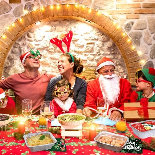 DIYDEC 36PCS Christmas Foil storage Containers Aluminum Food Tin with Lids - Image 6