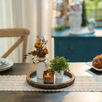 Hanobe Round Wood Candle Holder Trays, Coffee Table Decor for Centerpieces - Image 6