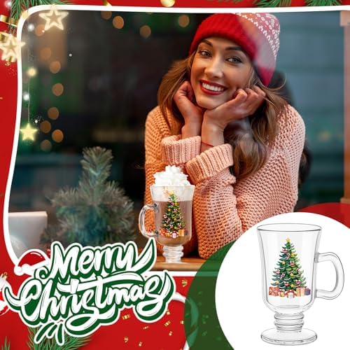 Sliner 6 Pcs Glass Coffee Mugs, Classic Irish Mugs with Handle - Image 5