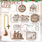 Funnymoom 17 Pcs Christmas Christian Tiered Tray Decor Set Jesus Tray Decor - Image 2
