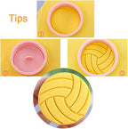 Ball Shape Cookie Cutters Set, 8-PCS 3D Football, Basketball, Volleyball - Image 3