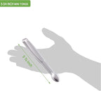 HINMAY Mini Tongs 5-3/4 Inch Stainless Steel Small Serving Tongs, Tiny Kitchen - Image 6
