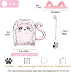 Gifts for Women Cat Gifts Double Walled Glass Coffee Latte Cup Cute Stuff Cat Mug Gifts for Her Christmas Stocking Fillers,Birthday,Valentines,Halloween Presents for Women,Kid,Mum,Teacher - Image 6