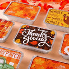 DIYDEC 36PCS Thanksgiving Food Containers Fall Foil storage Tin with Lids - Image 4