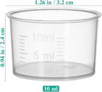 TOYANDONA Disposable Measuring Cup Set Pack of 100 Clear Plastic Measuring Cup - Image 2