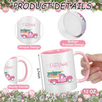 Didaey 6 Pcs Pink Christmas Mugs 12 oz Nutcracker Ceramic Coffee Cup Gifts - Image 4