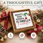 What's That Stench Sign, Funny Christmas Bathroom Wooden Box Desktop Deocr - Image 6