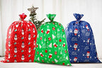 CCINEE 3 PCS Christmas Giant Gift Bags Santa Claus Christmas Sacks for Kids Gift Wrapping Bags(36"x44") with Name Tag Card and String - Image 5