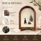 Winter Child Arched Decor, Christmas Sled Table Sign, 5.9x7.9 - Image 2