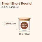 ComSaf 0.5 Qt Glass Food Storage Jars Set of 6, Pantry Organization Jar - Image 2