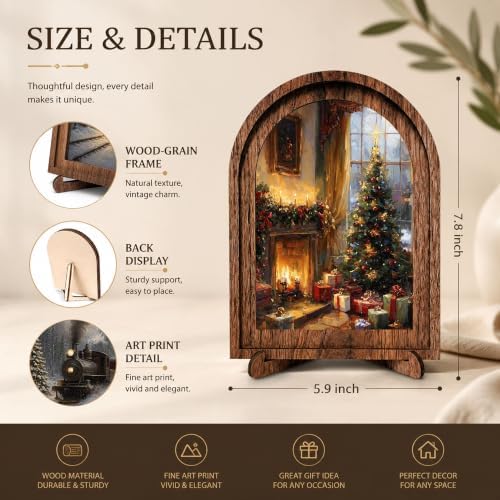 Christmas Arched Table Sign, Rustic Farmhouse Holiday Decor - Image 2
