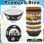 600 Pack Graduation Cupcake Liners Congrats Grad Baking Cups Standard Size Grad Muffin Liners for Graduation Birthday Party Candy Cake Decorations Supplies - Image 2