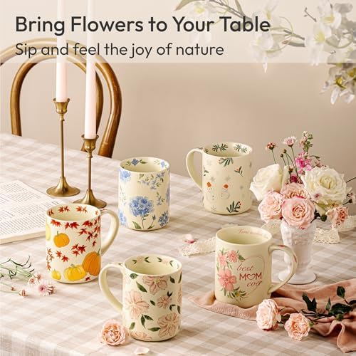 18 oz Large Ceramic Coffee Mug, Porcelain Tea Cup with Big Handle - Image 6