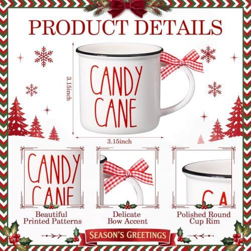 12 Pcs Christmas Mugs Bulk Christmas Ceramic Mugs with Handle - Image 3