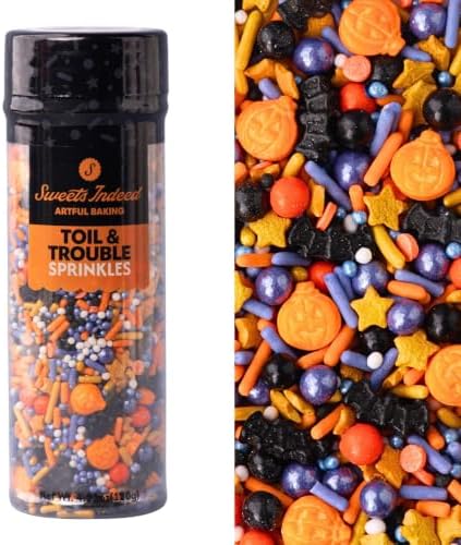 Sweets Indeed Halloween Sprinkles with Bats & Pumpkins, 4 ounces by SweetsIndeed