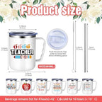 Maxcheck 6 Pcs Teacher Appreciation Gifts Mugs Bulk 16Oz Insulated Tumblers - Image 3