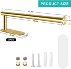MGahyi 13.2 Inch Wall Mount Paper Towel Holder, Self Adhesive & Drilling Dual - Image 2