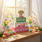 Spring Decorations, 4 Pcs Wooden Spring Table Decorations - Image 5