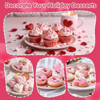 Edible Heart Pearls Sprinkles,Pink White Pearl Sprinkle for Cake Decorating - Image 3