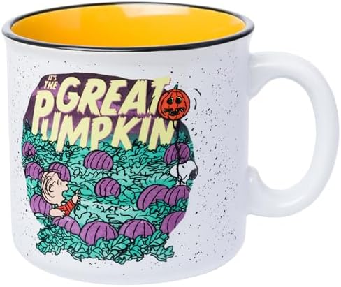 Silver Buffalo Peanuts Great Pumpkin Snoopy Quote, Ceramic Camper Mug, 20oz by SilverBuffalo