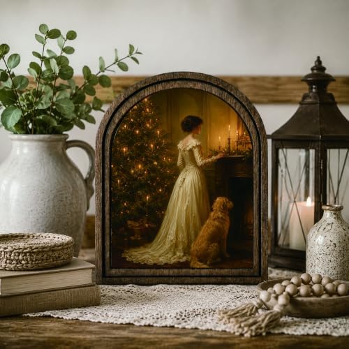 Victorian Christmas Arched Decor, Golden Retriever Sign - Image 7