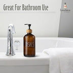 LOOCHICA Dish Amber Glass Soap Dispenser - Image 8
