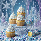 Manvscakes Sprinkles- Edible Cake and Cupcake Sprinkles with Assorted Shapes and Sizes for Parties, Metallic Sprinkle Mix for Cookies, Ice Cream, Cake and Cupcake Decorating, 4 oz (Snowflakes) - Image 3