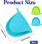 4 PCS Silicone Oven Mitts Heat Resistant Mini Oven Gloves - Image 3