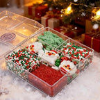 Christmas Sprinkles for Cookies, Holiday Red and Green Sprinkles Assortment 5 oz, Edible Jimmies Nonpareils and Sanding Sugar Pearls for Cake Decorating, Christmas Cookies, Baking, Cupcakes, Desserts - Image 3