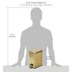 mDesign Slim Metal Rectangle 0.8 Gallon Trash Can - Image 4