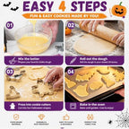 Halloween Cookie Cutters Set, 7pcs Metal Cookie Cutter Shapes & 11"Spatulas - Image 5