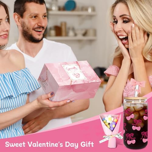 9Pcs Birthday Gifts Box for Teen Girl Cute Cherry Bow Aesthetic Gift Set - Image 6