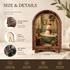 Snowman Bathtub Arched Table Sign, Christmas Farmhouse Shelf Decor - Image 2