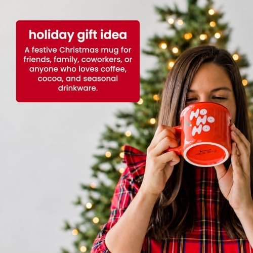 Pearhead Ho Ho Ho Christmas Camper Mug, Red Holiday Coffee Cup, 15 oz - Image 4