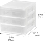 IRIS USA Small 3-Drawer Desktop Organizer, 4 Pack, - Image 3