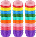 SANNIX 450pcs Rainbow Bright Cupcake Liners, Colorful Baking Cups Cupcake Wrappers Paper Wraps Muffin Liners for Birthday Pride Party Decorations Supplies(9 Colors) by SANNIX