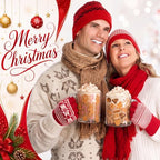 Tioncy 4 Pcs Christmas Glass Coffee Mugs 12 oz - Image 4