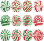 600 Pack Christmas Candy Cupcake Liners Wrappers Baking Cups Santa Holiday Paper Wraps Muffin Liners for Xmas Birthday Party Candy Cake Decorations Supplies(12 Styles) by Unknown