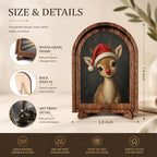 Christmas Reindeer Arched Decor, Rudolph Table Sign, 5.9x7.9 - Image 2